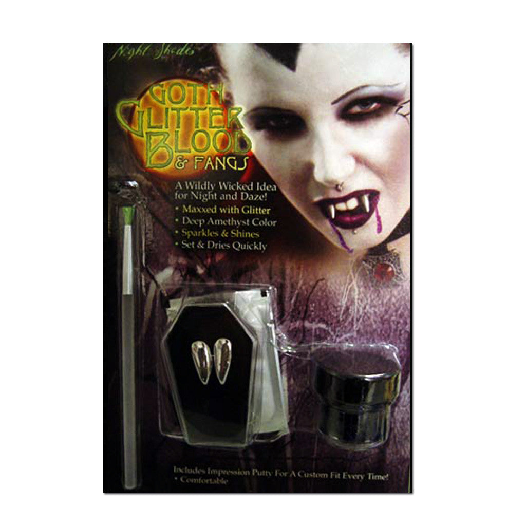 Nightshades Dark Vampyre Halloween Fangs Goth Makeup Kit - New in Box